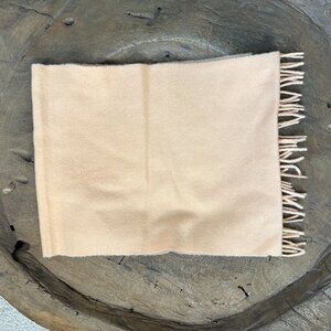 Maison de Bonneterie pale peach rectangular wool winter scarf 57 x 11.5 inches